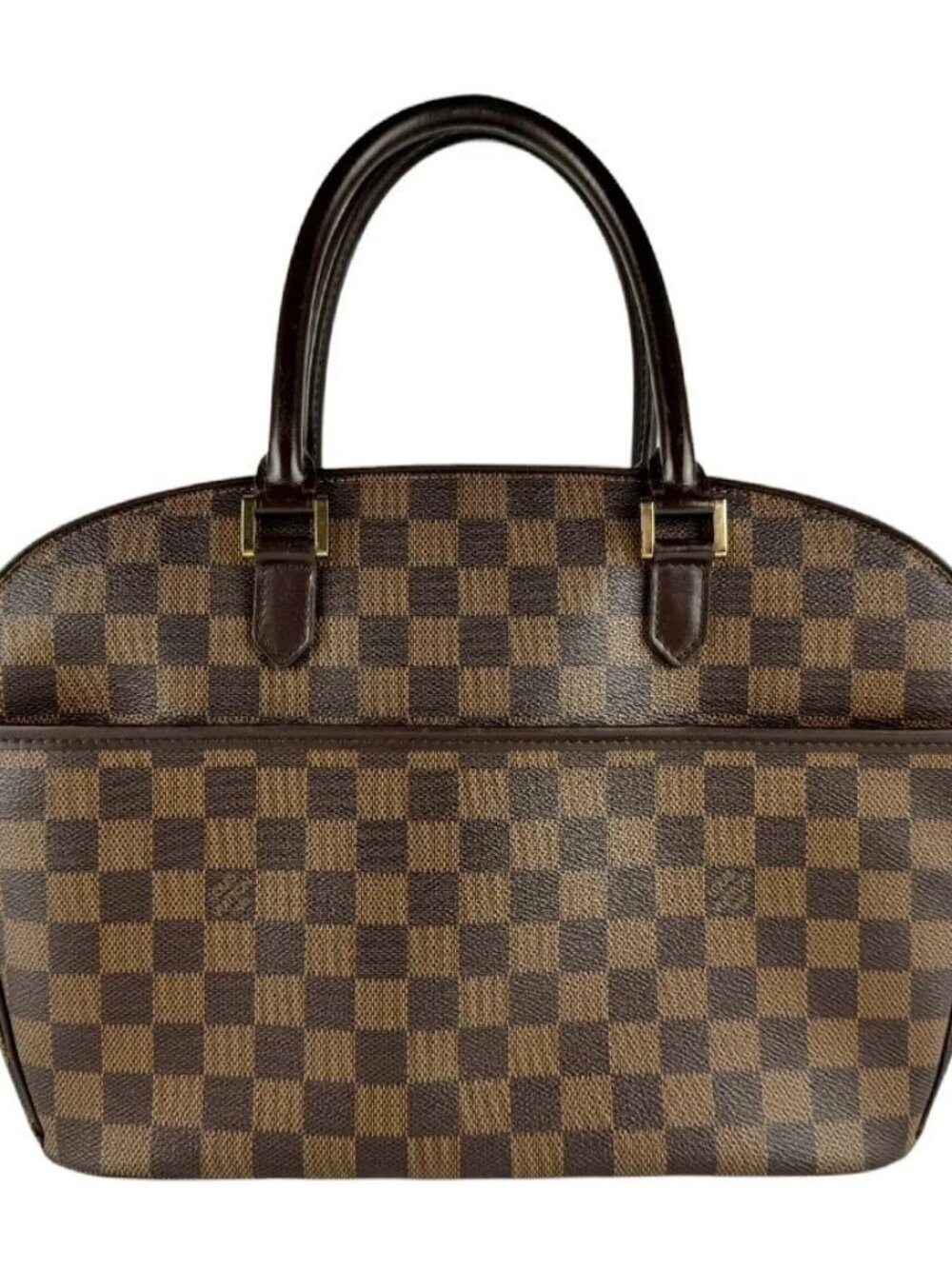 LOUIS VUITTON Damier Ebene Sarria Horizontal Handbag Brown